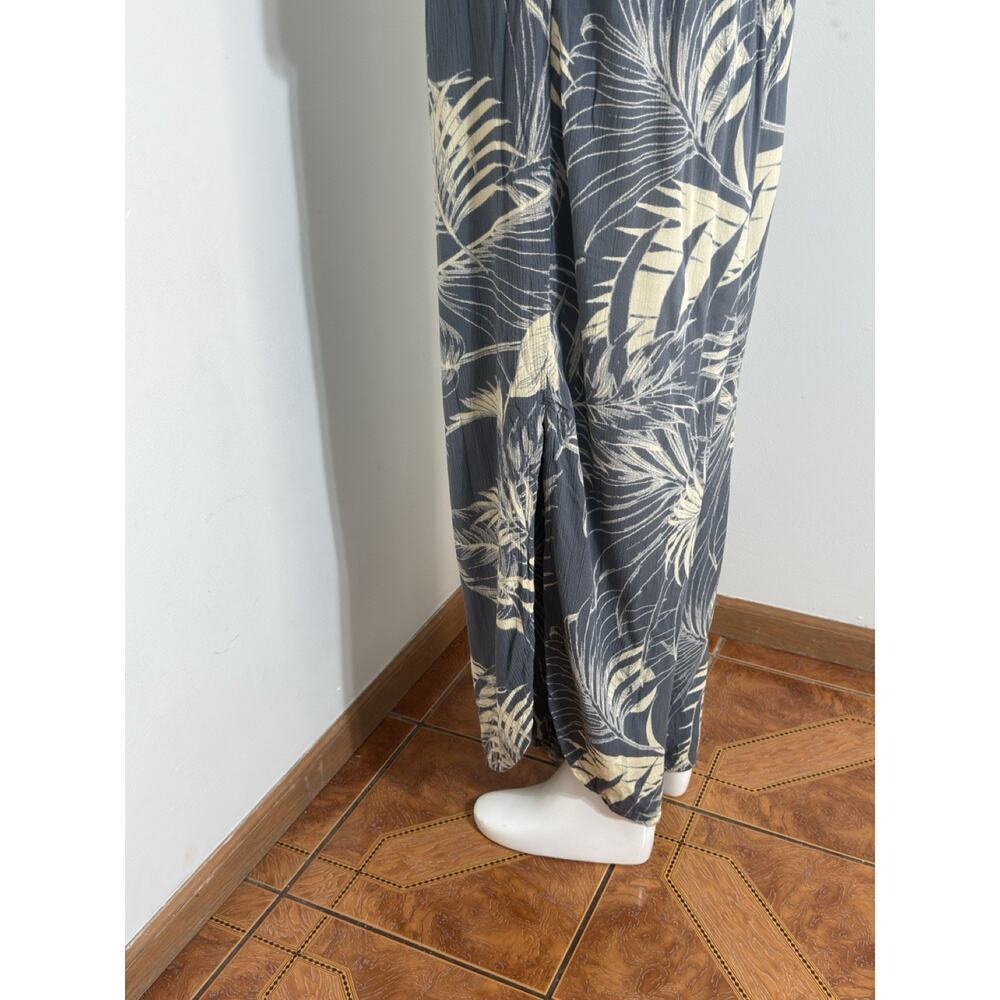 O’Neill Women’s Jumpsuit Wide Leg Boho Tropical Beach Resort Viscose Gray M - Picture 9 of 16
